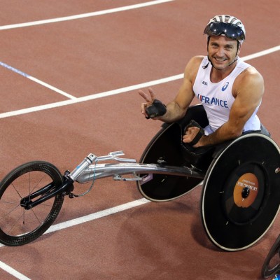 Pierre Fairbank en bronze sur le 100m T53 - Photo Florent Pervillé