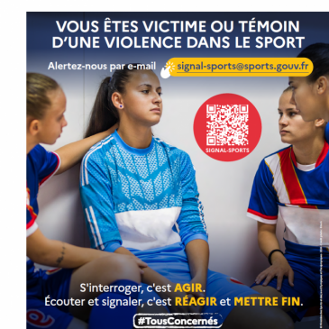 Campagne nationale contre les violences dans le sport – A relayer sans modération